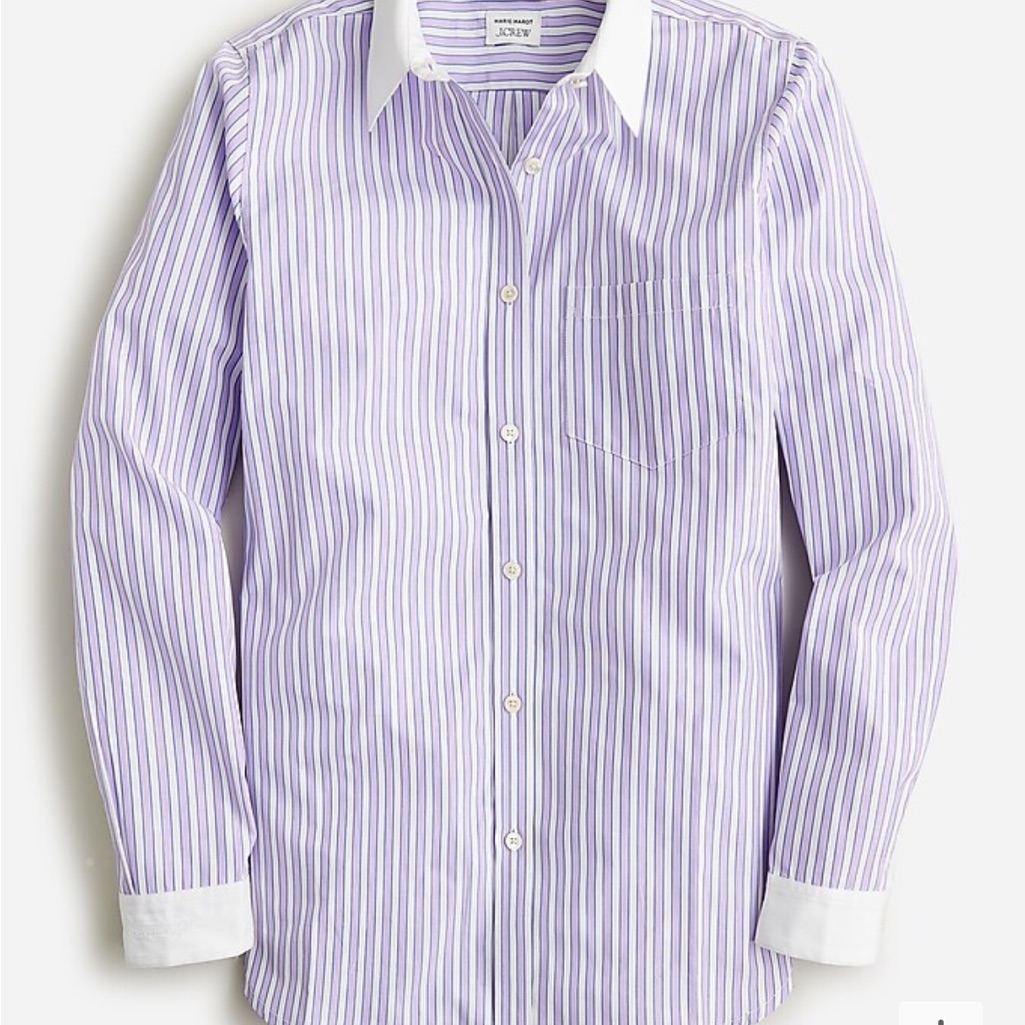 J.Crew Marie Marot X Shirt In Thomas Mason Cotton Poplin